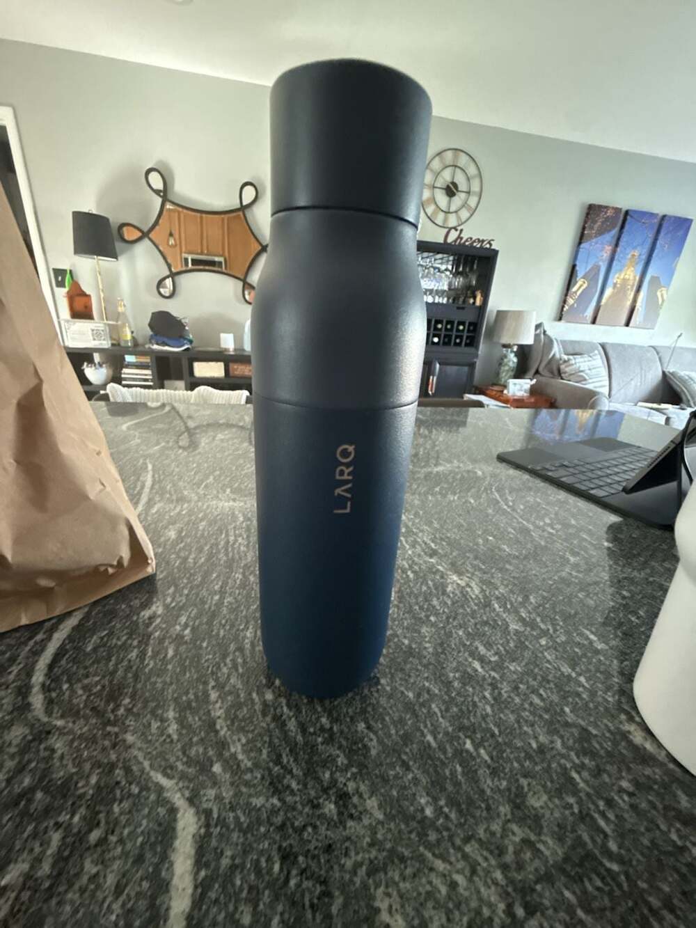 LARQ PureVis Self-Cleaning Insulated Stainless Steel Water Bottle 17 oz Monaco B